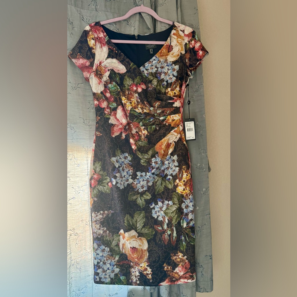 Perfect For Wedding Adrianna Pappel Floral Textured Dress